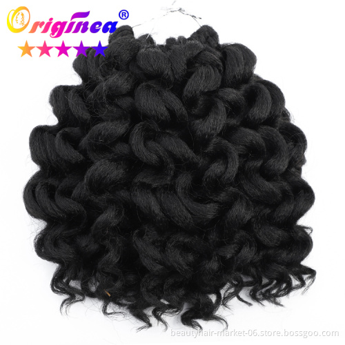Wholesale cheap price synthetic wand curl hairstyle curly crochet braiding hair extensions with curly hair